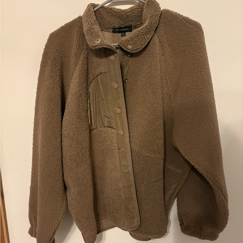 Blu Pepper Tan Teddy Jacket